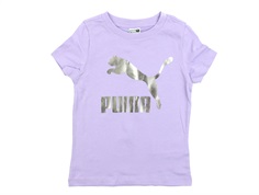 Puma vivid violet t-shirt logo